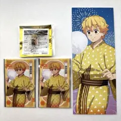 鬼滅の刃　ナムコ　絵札、クリアカード、繋がるアクリルチャーム　我妻善逸