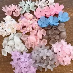 【大容量190個】カラフル花びらパーツセット〇レジン・ピアス・アクセサリー作りに