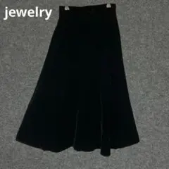 jewelry　黒 ベルベット フレアスカート