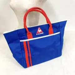 le coq sportif エコバッグ 青 赤 ストライプ