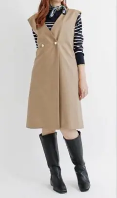 Te chichi TERRASSE メタルボタンジャンパースカート