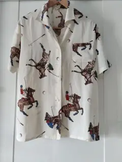 マルキーズ レトロ 個性的 総柄 半袖シャツ 柄シャツ レディース グラン山貴