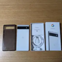 Google Pixel 6a Chalk 付属品・ケース付き