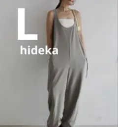 しまむら　hideka バレルサロペット　グレー　L 新品　難あり