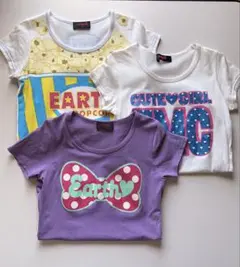 EARTH MAGIC ポップコーン柄 他Tシャツ 3枚