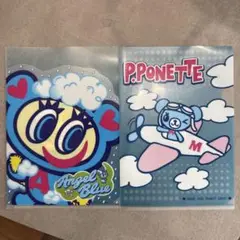 エンジェルブルー　ポンポネット ミニクリアファイル ナルミヤ ガチャガチャ