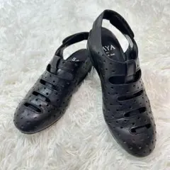 サヤ　グルカサンダル　レザー　ブラウン　23センチ　パンチング　バックストラップ