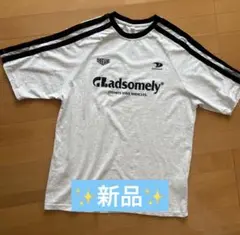 ✨新品✨Gladsonely ストライプTシャツ グレー