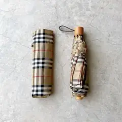 BURBERRY バーバリー 折りたたみ傘 ノバチェック柄 美中古品