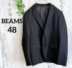 【BEAMS】 ビームス メンズテーラードジャケット ブラック (48)