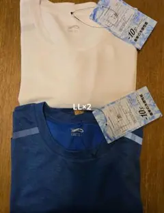 新品 氷撃冷感-10℃長袖Tシャツ ネイビー杢LL