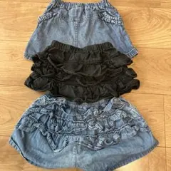 フリル　ショートパンツ　3点セット 90