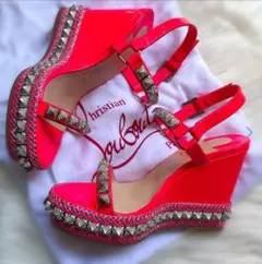 超美品ChristianLouboutin ルブタン/ エスパドリーユ サンダル