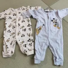 エイチアンドエム Disney ミッキー プルート ロンパース 50〜60