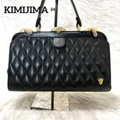 KIMIJIMA キミジマ　ハンドバッグ　キルティング　フォーマル　黒　かばん