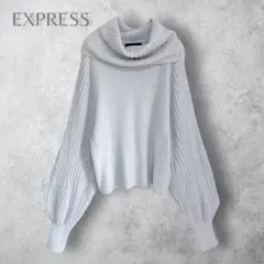 【EXPRESS エクスプレス】　柔らかふんわりニット　タートルネック　洗える