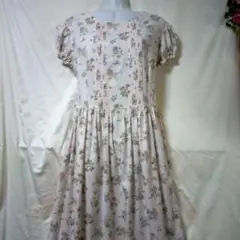 ハンドメイド♥️美品♥️パフスリーブロングワンピース最終価格