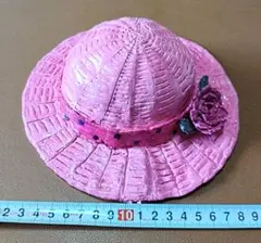 紙粘土作品　ピンクハット