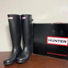 《値下げ中》☆HUNTER ハンター/オリジナルトール/レインブーツ/黒/UK6