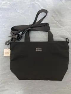 BEAMS DESIGN ブラックショルダーバッグ