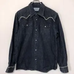 00’s ルード 古着 NIXMFG 背中刺繍 デニム ウエスタンシャツ