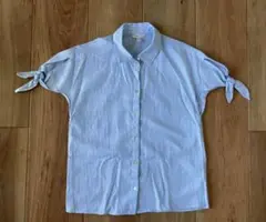 ESPRIT 半袖シャツ 青と白のストライプ