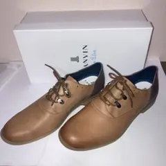 良品【ランバンオンブルー】（24.5）ビジネスシューズ ウイングチップ レザー 美品】ランバンオンブルー ウイングチップ レザースニーカー