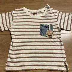 petit main ストライプ 半袖Tシャツ 90cm