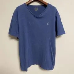 Polo Ralph Lauren ネイビー Vネック Tシャツ XL