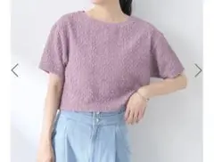 earth music&ecology 新品 ホイップ風ジャガードプルオーバー