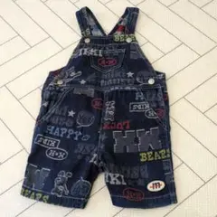 美品　ミキハウス　デニムオーバーオール　90サイズ