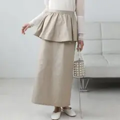 ☆安心のメルカリ便☆ Bab 3WAY PEPLUM SKIRT ベージュ