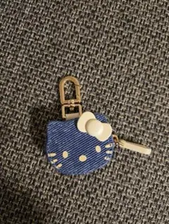 キティちゃん　デニム　AirTag　コインケース　バックチャーム
