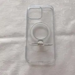☆iPhone 16 Pro Max 用 ケース ゼンマイ式スタンド クリア