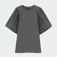 PLSTプラステ★ファブリックコンビフレアスリーブTシャツ