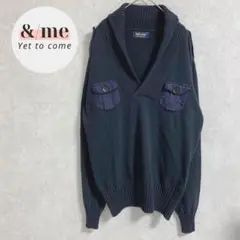 ZARAYOUTHザラユース　長袖ニット　プルオーバー　ショールカラー　Ｖネック