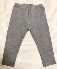 美品 UNIQLO ユニクロ ベビー リブ レギンス グレー 90