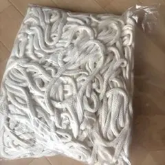 大量処分！綿ロープ　コットン紐　巾着紐　太さ7ミリ　白ホワイト