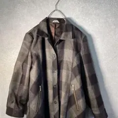 【ヴィンテージ】90’s アンティークチェックブルゾン used AS95
