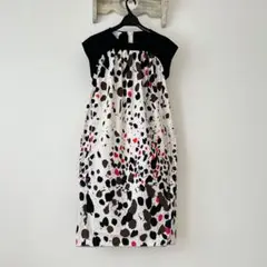 Max Mara マックスマーラ 白タグ イタリア製 アート風ドット ワンピース