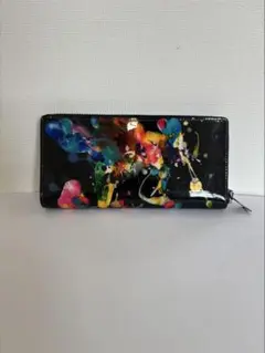 【美品・箱あり】macromauroマクロマウロ 長財布 ペイント柄