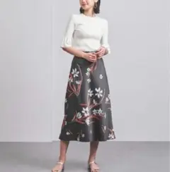 【美品】UNITED ARROWS花柄ロングスカート