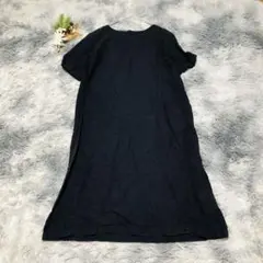ルノンキュール (M) 半袖 ロングワンピース コットンリネン混 ナチュラル