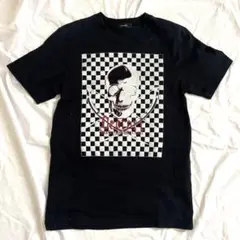 【Deorart】ドクロ×チェッカーフラッグ柄 Tシャツ Lサイズ
