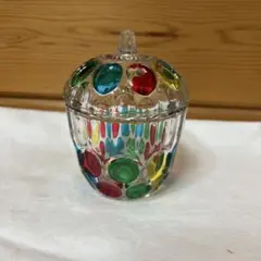 【昭和レトロ】ガラス蓋付き容器