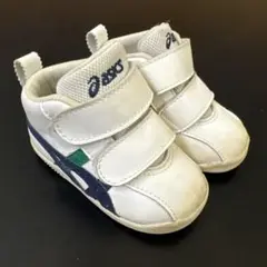 ASICS ベビーシューズ ホワイト ネイビー