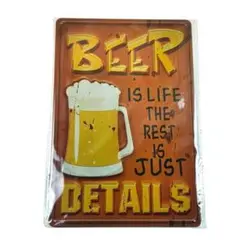 アンティーク風 看板 レトロ アメリカ雑貨 BEER DETAILS
