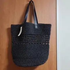 【新品】BANANA REPUBLIC ストローバッグ　かごバッグ