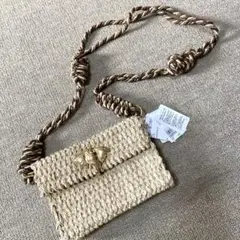 【未使用タグつき】アダムエロペ　エレファントゴールドバッグ　天然草木