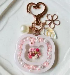 ハンドメイドチャーム ピンクベア
